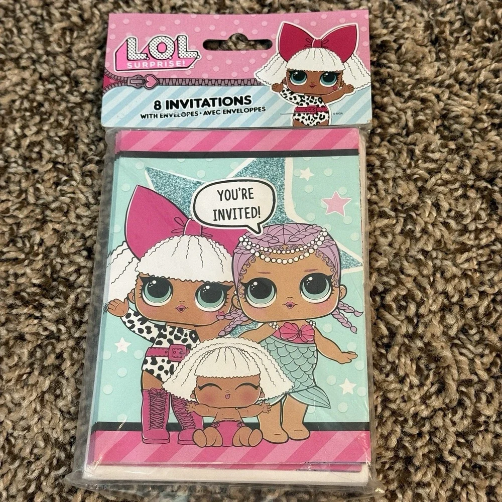 LOL Surprise Party‎ Invitations 2 Packs Of 8 Each Girl MGA New